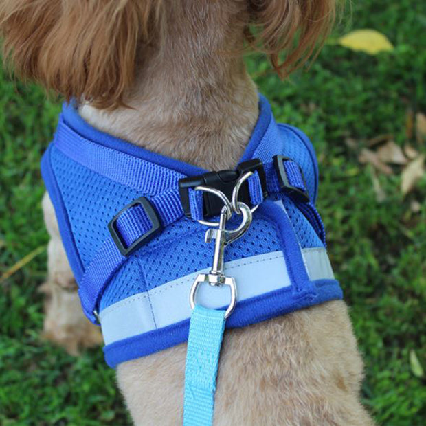 Adjustable Mesh Vest Dog Harness Collar