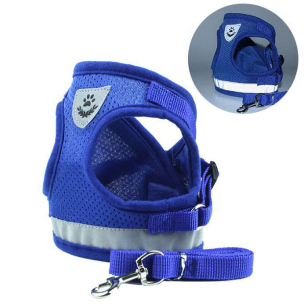 Adjustable Mesh Vest Dog Harness Collar