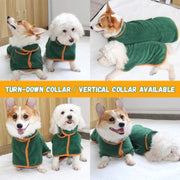 Dog Bathrobe Drying Coat Absorbent Towel