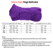 Dog Bathrobe Drying Coat Absorbent Towel
